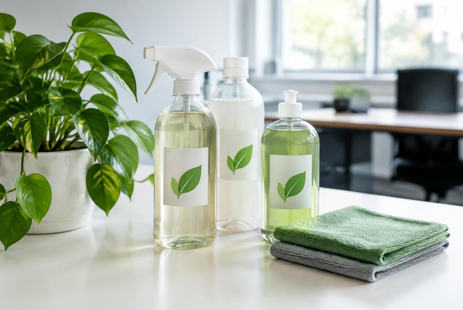 Environmentally friendly cleaning products and reusable microfibre cloths